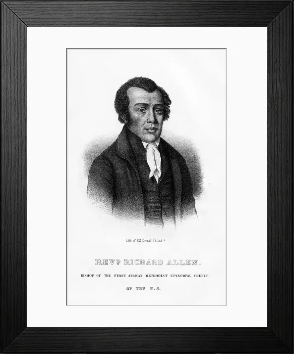 Framed Print : Richard Allen, African American founder of the African Methodist Episcopal Church, (1854) Framed Print : Richard Allen, African American founder of the African Methodist Episcopal Church, (1854)