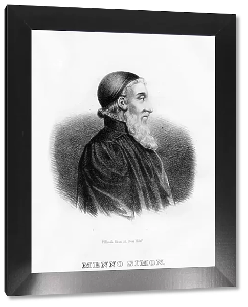 Menno Simons, Dutch Anabaptist religious leader, (1854)