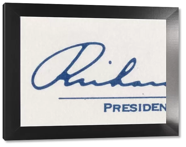 The signature of Richard Milhouse Nixon, 37th President of the United States, 1972. Artist: Richard Nixon