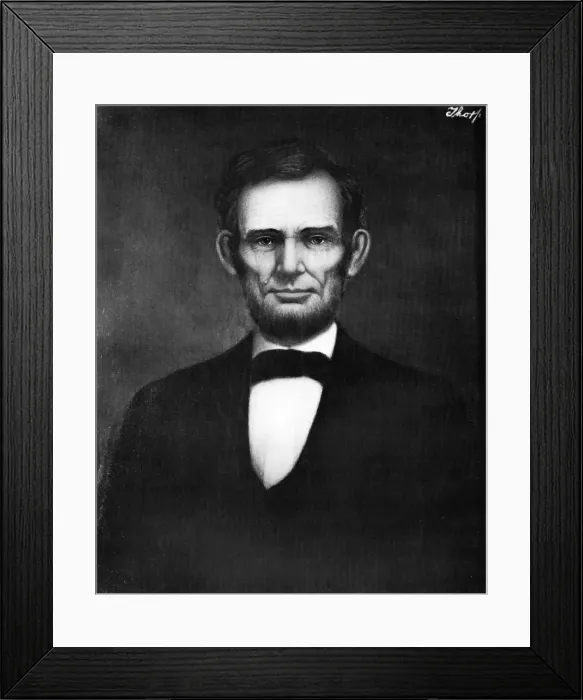 Framed Print : Abraham Lincoln, 16th President of the United States, (early 20th century). Artist: Freeman Thorp Framed Print : Abraham Lincoln, 16th President of the United States, (early 20th century). Artist: Freeman Thorp