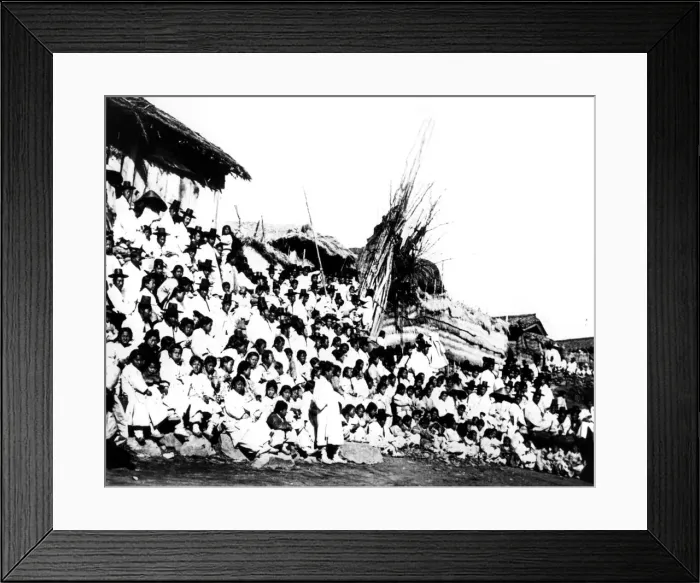 Framed Print : Villagers, Korea, 1900 Framed Print : Villagers, Korea, 1900