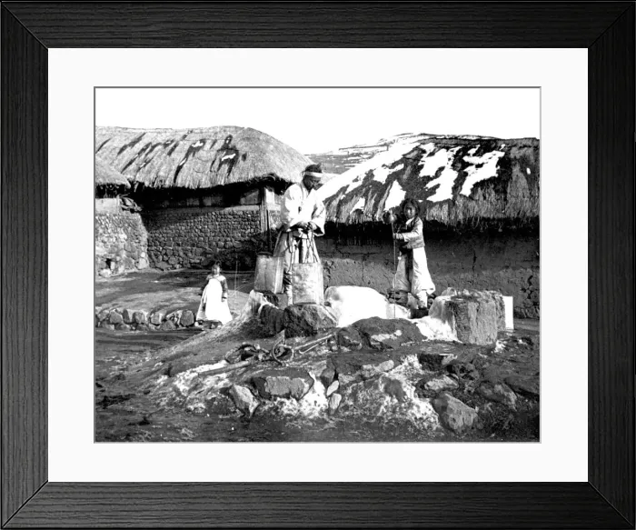 Framed Print : Korean villagers, Korea, 1900 Framed Print : Korean villagers, Korea, 1900