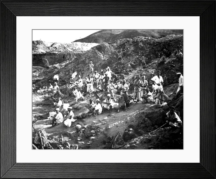 Framed Print : Opencast mine, Korea, 1900 Framed Print : Opencast mine, Korea, 1900