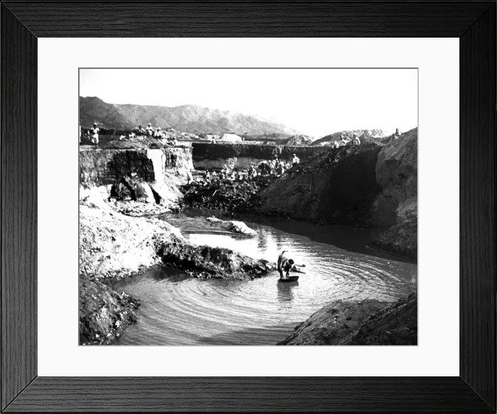 Framed Print : Opencast mine, Korea, 1900 Framed Print : Opencast mine, Korea, 1900