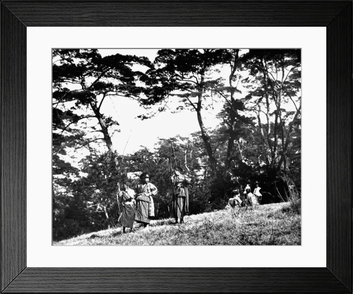 Framed Print : Japanese children playing with bows, Korea, 1900 Framed Print : Japanese children playing with bows, Korea, 1900