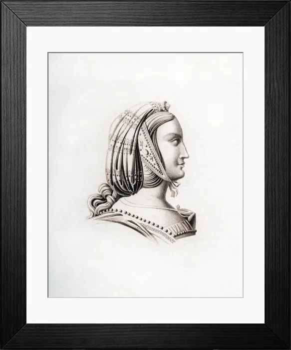 Framed Print : Headdress, early 16th century, (1843). Artist: Henry Shaw Framed Print : Headdress, early 16th century, (1843). Artist: Henry Shaw