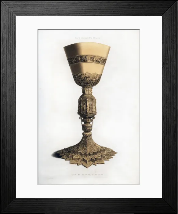 Framed Print : Cup, late 15th century, (1843). Artist: Henry Shaw Framed Print : Cup, late 15th century, (1843). Artist: Henry Shaw