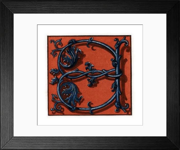 Framed Print : Initial letter A, late 15th-early 16th century, (1843). Artist: Henry Shaw Framed Print : Initial letter A, late 15th-early 16th century, (1843). Artist: Henry Shaw