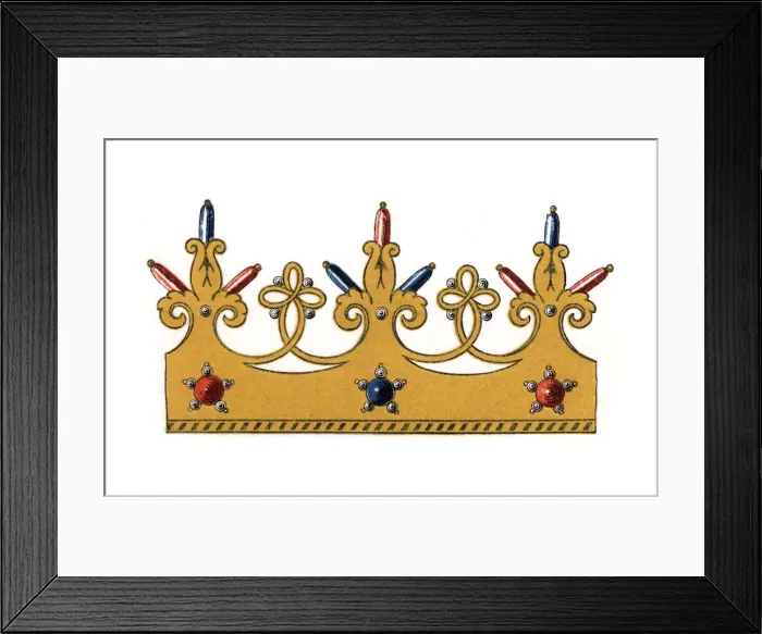 Framed Print : Design for a coronet, (1843). Artist: Henry Shaw Framed Print : Design for a coronet, (1843). Artist: Henry Shaw