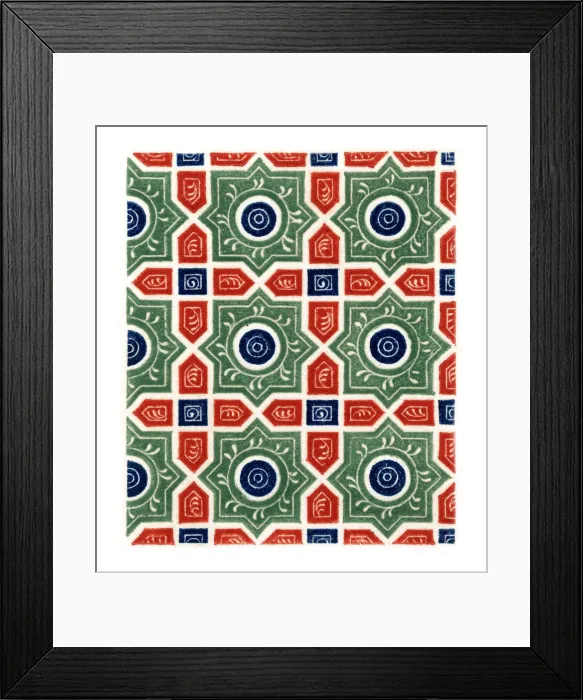 Framed Print : Diapered ornament, 14th century, (1843). Artist: Henry Shaw Framed Print : Diapered ornament, 14th century, (1843). Artist: Henry Shaw