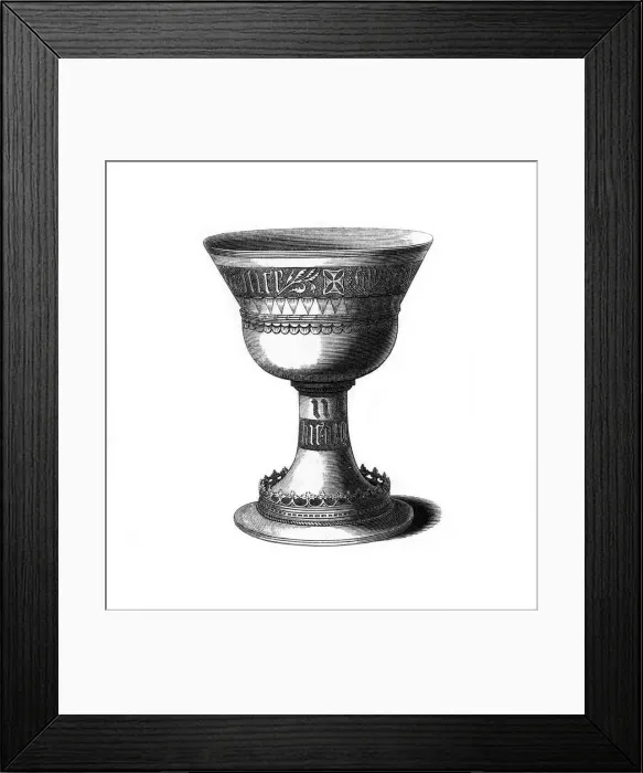 Framed Print : Cup, 1347, (1843). Artist: Henry Shaw Framed Print : Cup, 1347, (1843). Artist: Henry Shaw