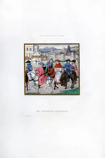 The Canterbury Pilgrimage, late 15th century, (1843). Artist: Henry Shaw