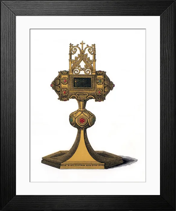 Framed Print : Reliquary, 15th century, (1843). Artist: Henry Shaw Framed Print : Reliquary, 15th century, (1843). Artist: Henry Shaw