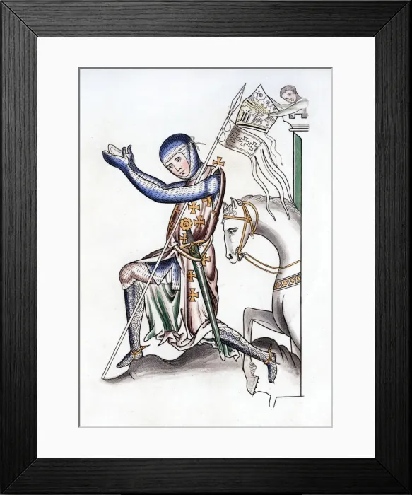 Framed Print : Knight, late 12th century, (1843). Artist: Henry Shaw Framed Print : Knight, late 12th century, (1843). Artist: Henry Shaw