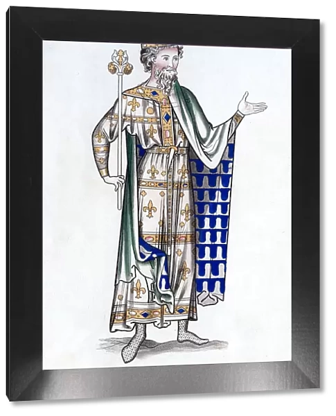 King, late 12th century, (1843). Artist: Henry Shaw