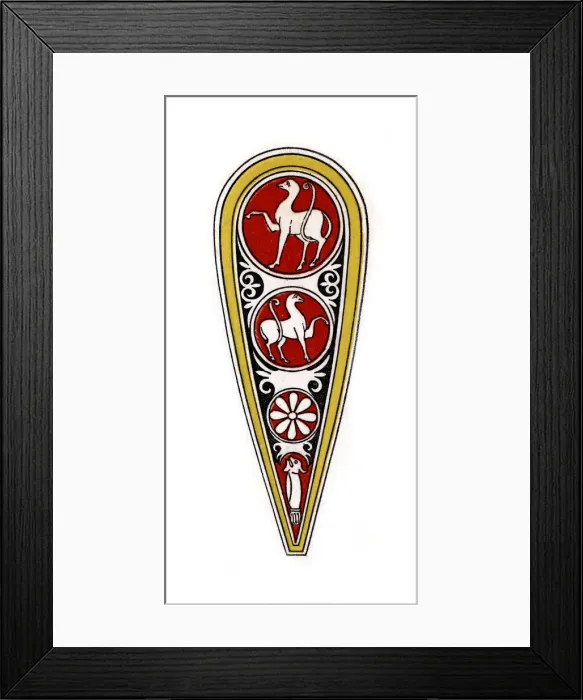 Framed Print : Shield, 12th century, (1843). Artist: Henry Shaw Framed Print : Shield, 12th century, (1843). Artist: Henry Shaw