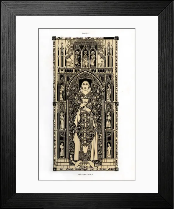 Framed Print : The canon of Poitiers, c1350, (1843). Artist: Henry Shaw Framed Print : The canon of Poitiers, c1350, (1843). Artist: Henry Shaw