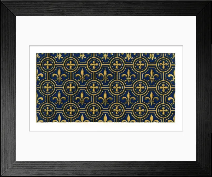 Framed Print : Diaper ornament, 14th century, (1843). Artist: Henry Shaw Framed Print : Diaper ornament, 14th century, (1843). Artist: Henry Shaw