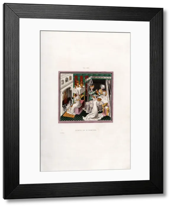 Framed Print : Birth of St Edmund, 1433, (1843). Artist: Henry Shaw Framed Print : Birth of St Edmund, 1433, (1843). Artist: Henry Shaw