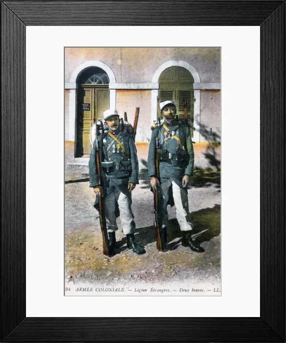 Framed Print : Two French Foreign Legionnaires, 20th century Framed Print : Two French Foreign Legionnaires, 20th century