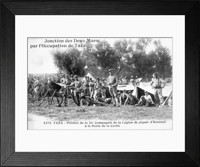 Framed Print : 24th company of the French Foreign Legion, Taza, Morocco, 1904 Framed Print : 24th company of the French Foreign Legion, Taza, Morocco, 1904