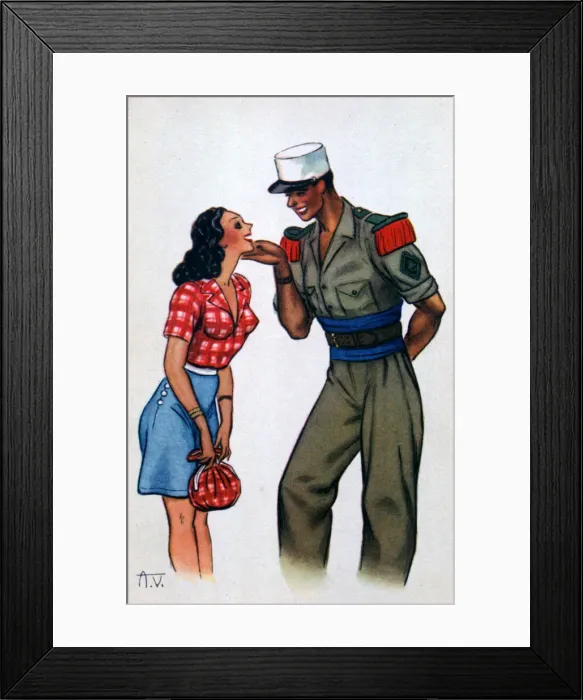 Framed Print : French Foreign Legion postcard, 20th century Framed Print : French Foreign Legion postcard, 20th century