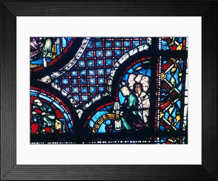 Framed Print : Stained glass, Chartres Cathedral, France, 1194-1260 Framed Print : Stained glass, Chartres Cathedral, France, 1194-1260