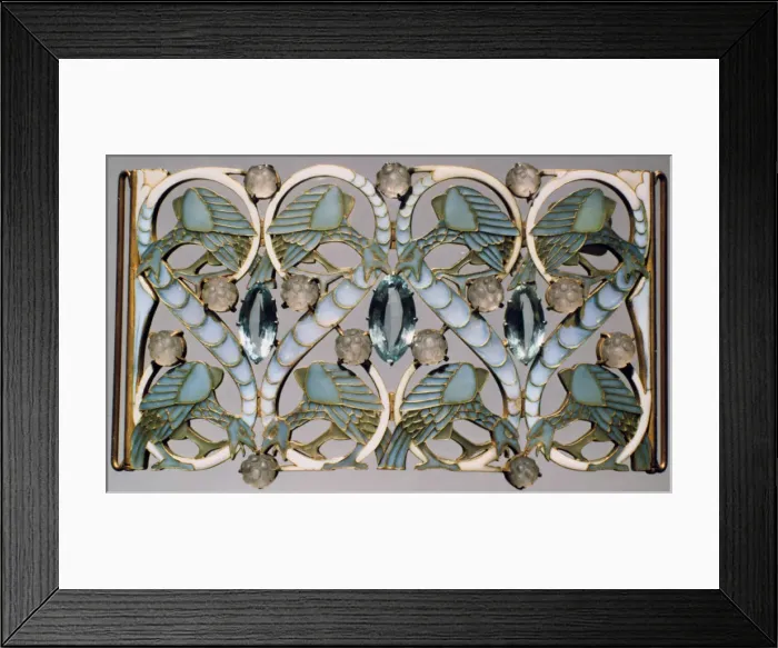 Framed Print : Plaque, late 19th / 20th century. Artist: Rene Lalique Framed Print : Plaque, late 19th / 20th century. Artist: Rene Lalique