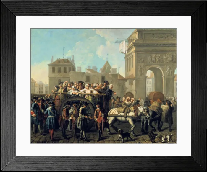 Framed Print : Transport of Prostitutes to the Salpetriere, c1760-1770. Artist: Etienne Jeaurat