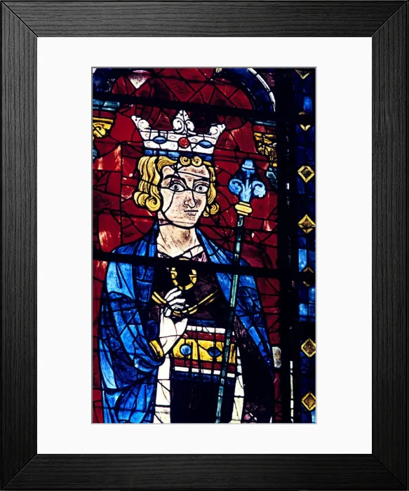 Framed Print : Solomon, stained glass, Chartres Cathedral, France, 1194-1260 Framed Print : Solomon, stained glass, Chartres Cathedral, France, 1194-1260