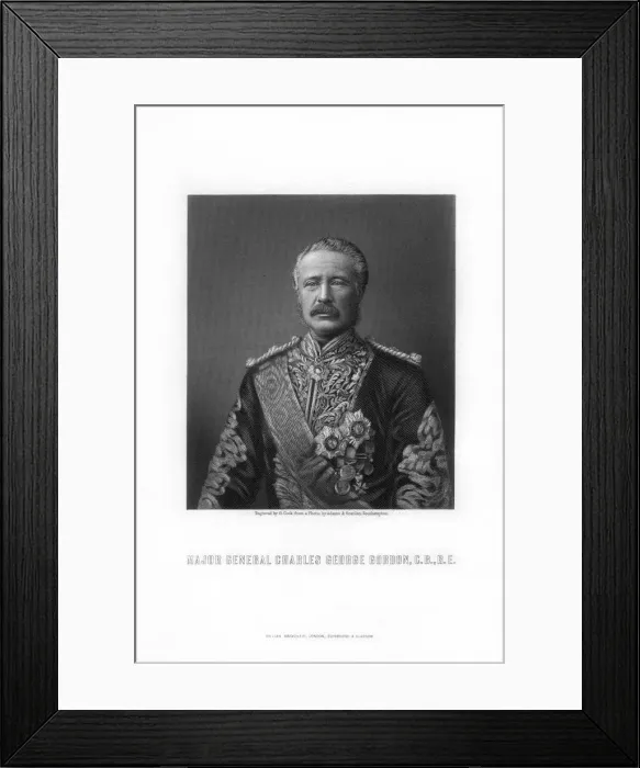 Framed Print : Charles George Gordon, British soldier and administrator, (1893). Artist: G Cook