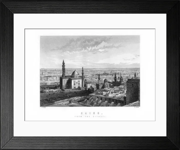 Framed Print : Cairo from the Citadel, capital city of Egypt, 1893. Artist: R Dawson Framed Print : Cairo from the Citadel, capital city of Egypt, 1893. Artist: R Dawson
