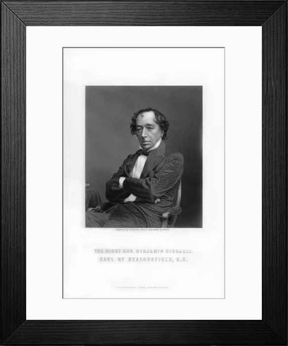 Framed Print : Benjamin Disraeli, 1st Earl of Beaconsfield, English statesman and literary figure, (1893). Artist: Mayall Framed Print : Benjamin Disraeli, 1st Earl of Beaconsfield, English statesman and literary figure, (1893). Artist: Mayall