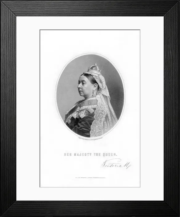 Framed Print : Queen Victoria, Queen of the United Kingdom of Great Britain and Ireland, 1899. Artist: W Roffe