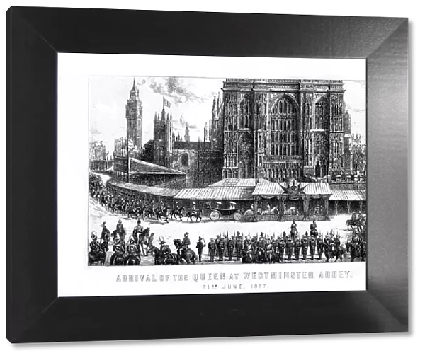 Arrival of the Queen at Westminster Abbey, London, 21 June, 1887, (1889)