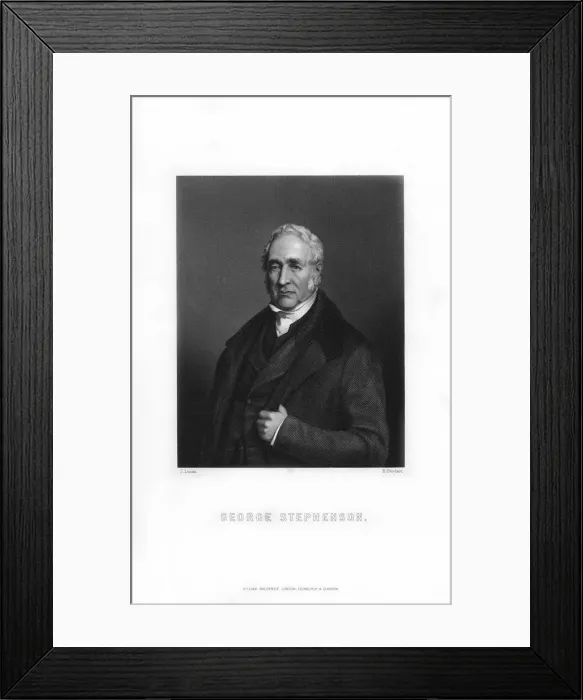 Framed Print : George Stephenson, English mechanical engineer, (1899). Artist: E Stodart Framed Print : George Stephenson, English mechanical engineer, (1899). Artist: E Stodart