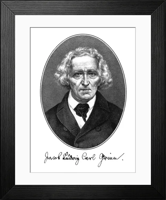 Framed Print : Jakob Ludwig Karl Grimm, German author, philologist and mythologist, 1887 Framed Print : Jakob Ludwig Karl Grimm, German author, philologist and mythologist, 1887
