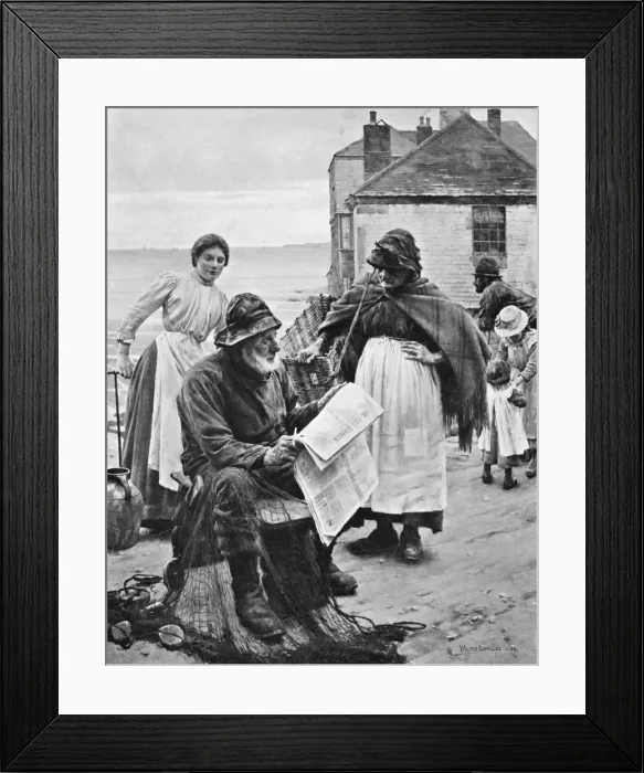 Framed Print : When the Boats are Away, 1903. Artist: Walter Langley