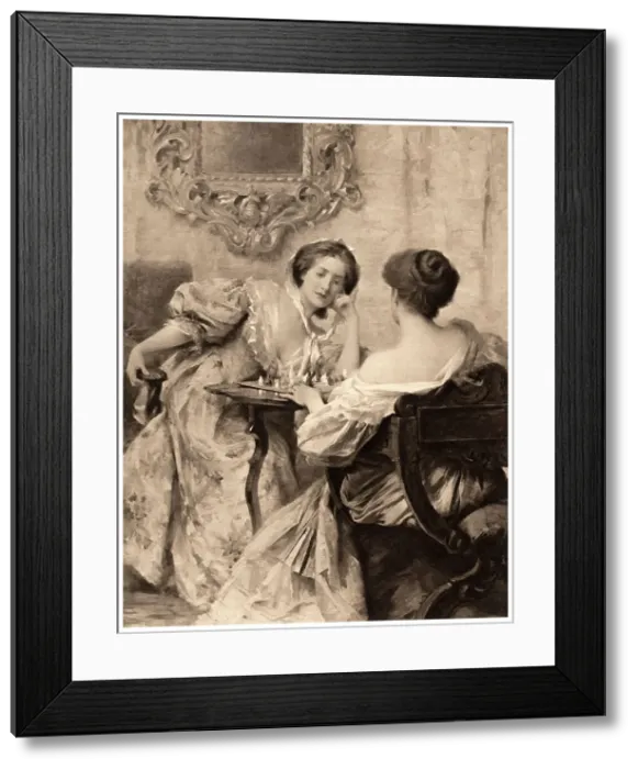 Framed Print : The Chess Players, 1903. Artist: Samuel Melton Fisher Framed Print : The Chess Players, 1903. Artist: Samuel Melton Fisher