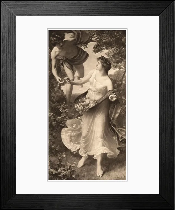 Framed Print : Flora and Zephyr, 1903. Artist: Arthur Trevethin Nowell Framed Print : Flora and Zephyr, 1903. Artist: Arthur Trevethin Nowell