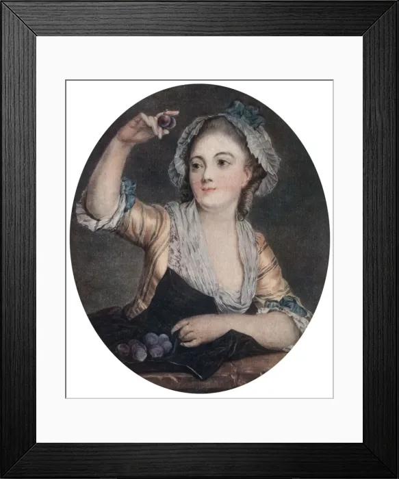 Framed Print : The Plums, c18th century (1912). Artist: P Davesne Framed Print : The Plums, c18th century (1912). Artist: P Davesne