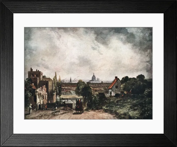 Framed Print : View of the City of London from Sir Richard Steeles Cottage, 19th century (1913). Artist: John Constable Framed Print : View of the City of London from Sir Richard Steeles Cottage, 19th century (1913). Artist: John Constable