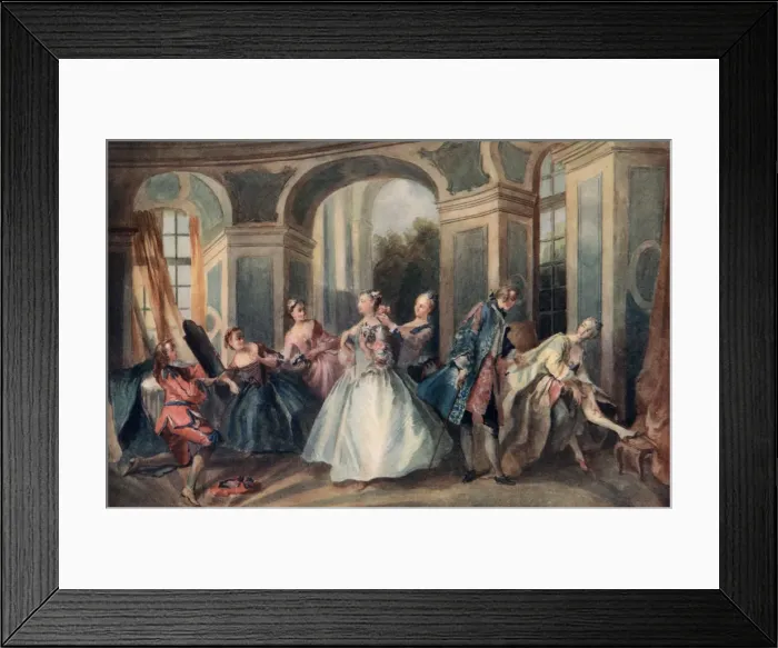 Framed Print : The Age of Man, Youth, 1730-1735 (1912). Artist: Nicolas Lancret Framed Print : The Age of Man, Youth, 1730-1735 (1912). Artist: Nicolas Lancret