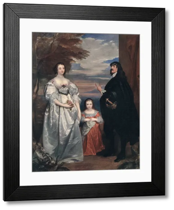 Framed Print : The Earl and Countess of Derby and Child, 1632-1641 (1910). Artist: Anthony van Dyck Framed Print : The Earl and Countess of Derby and Child, 1632-1641 (1910). Artist: Anthony van Dyck