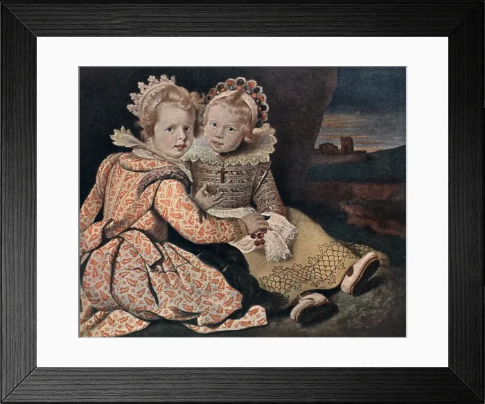 Framed Print : Daughters of the Painter, 17th century (1910). Artist: Paul de Vos Framed Print : Daughters of the Painter, 17th century (1910). Artist: Paul de Vos