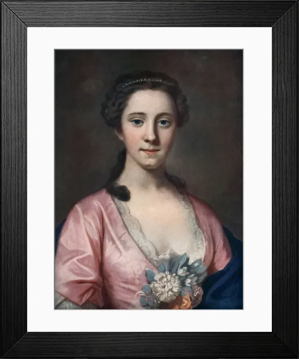 Framed Print : Mrs Ballack, late 18th-early 19th century (1912). Artist: Daniel Gardner Framed Print : Mrs Ballack, late 18th-early 19th century (1912). Artist: Daniel Gardner