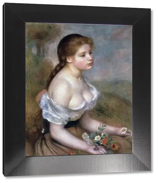 Girl wih Flowers, c1900. Artist: Pierre-Auguste Renoir