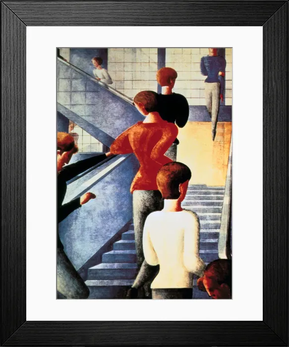 Framed Print : Stairs to the Bauhaus, 1932. Artist: Oskar Schlemmer Framed Print : Stairs to the Bauhaus, 1932. Artist: Oskar Schlemmer