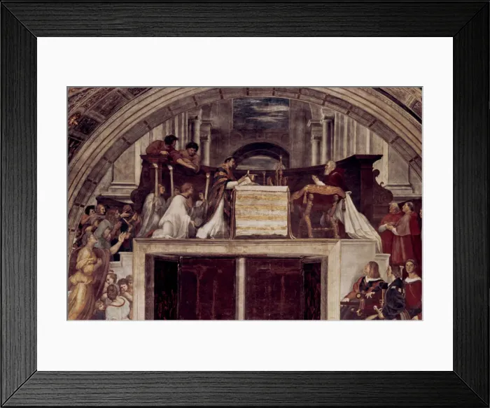 Framed Print : The Mass at Bolsena, 1512. Artist: Raphael Framed Print : The Mass at Bolsena, 1512. Artist: Raphael