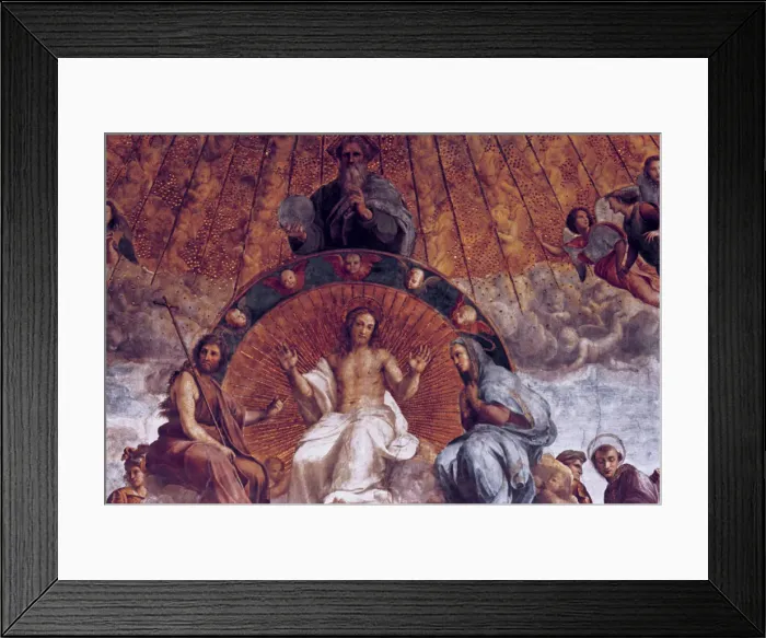 Framed Print : The Disputation on the Holy Sacrament, (detail), 1508-1509. Artist: Raphael Framed Print : The Disputation on the Holy Sacrament, (detail), 1508-1509. Artist: Raphael